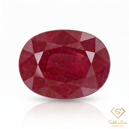 6.56 Ct Natural Ruby Oval Cut Loose Gemstone – Deep Red Ruby