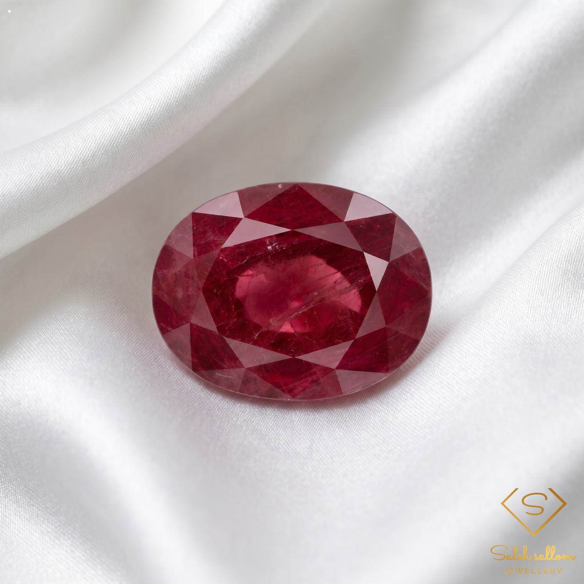 5.17 Ct Natural Ruby Oval Cut Loose Gemstone – Deep Purplish Red Ruby