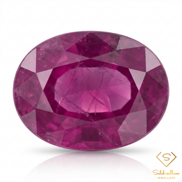 6.61 Ct Natural Mozambique Ruby Oval Cut Loose Gemstone – Purplish Red Ruby