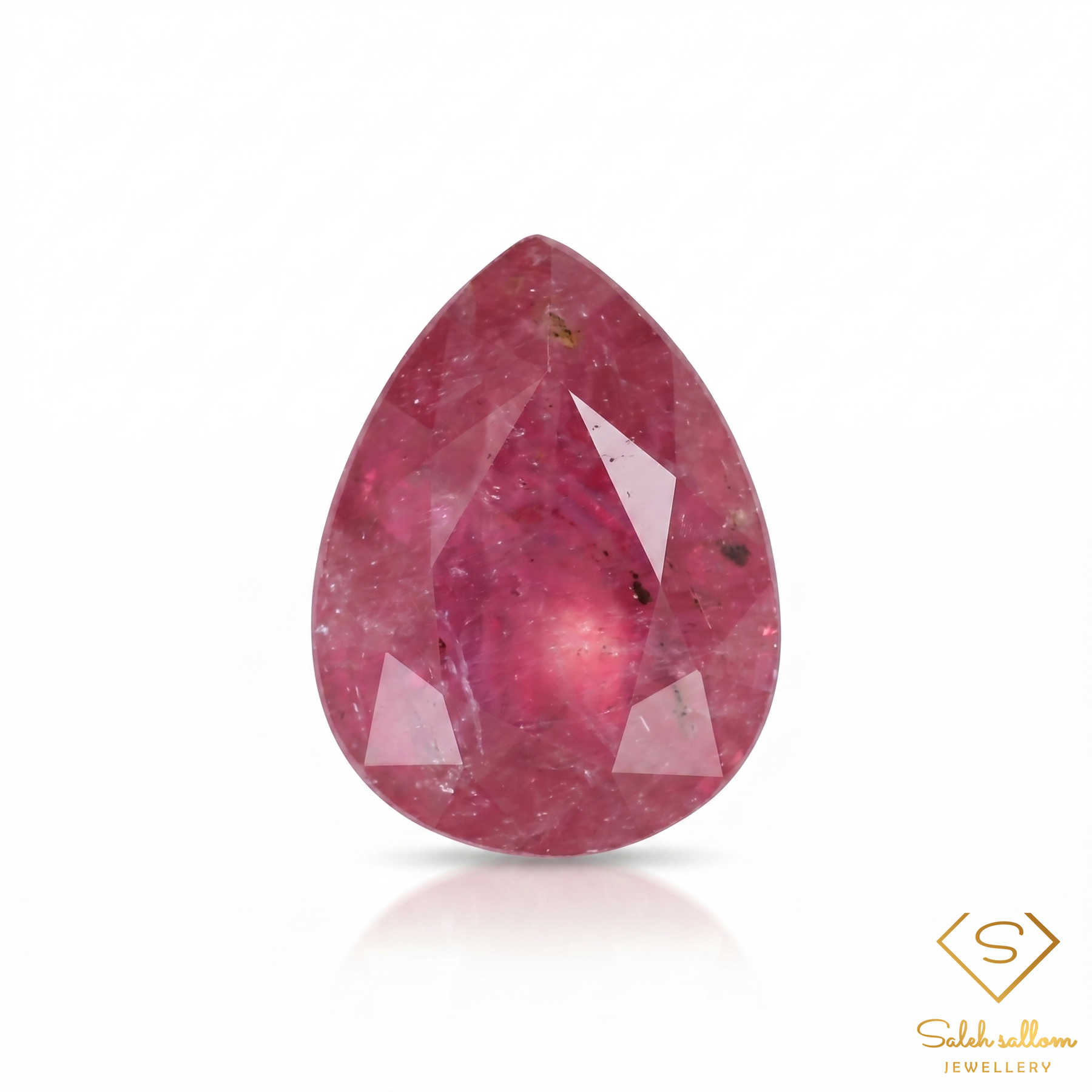 1.69 Ct Heated Mozambique Ruby Pear Cut Loose Gemstone – Purplish Red Natural Ruby
