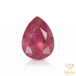 1.69 Ct Heated Mozambique Ruby Pear Cut Loose Gemstone – Purplish Red Natural Ruby