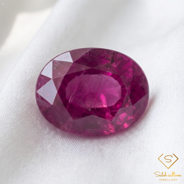 6.61 Ct Natural Mozambique Ruby Oval Cut Loose Gemstone – Purplish Red Ruby