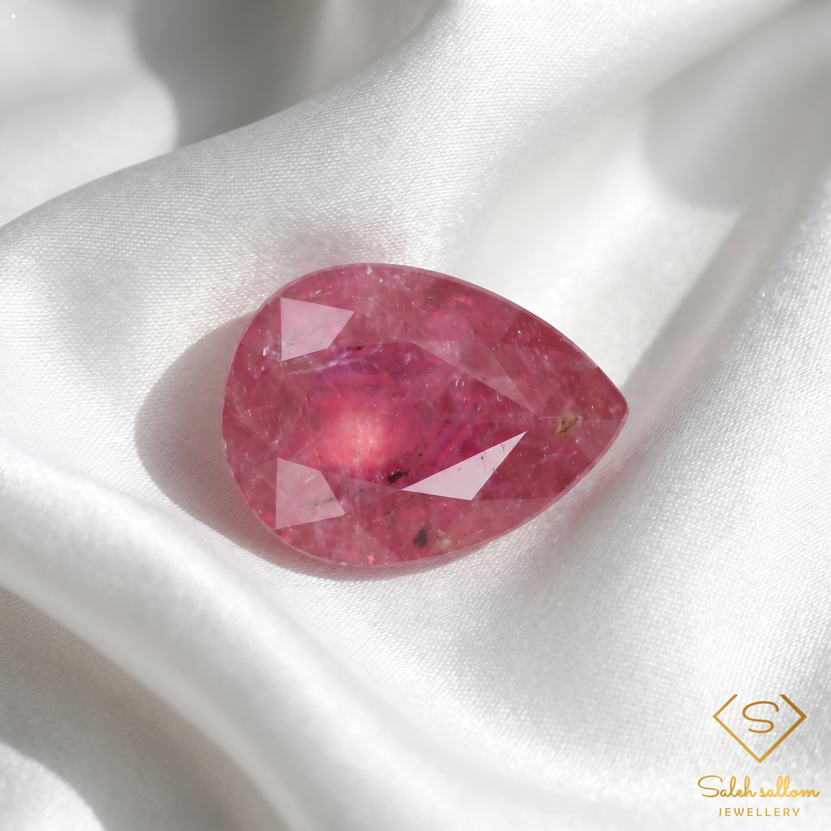 1.69 Ct Heated Mozambique Ruby Pear Cut Loose Gemstone – Purplish Red Natural Ruby