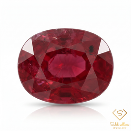 1.12 Ct Heated Madagascar Ruby Oval Cut Natural Loose Gemstone – Purplish Red Ruby