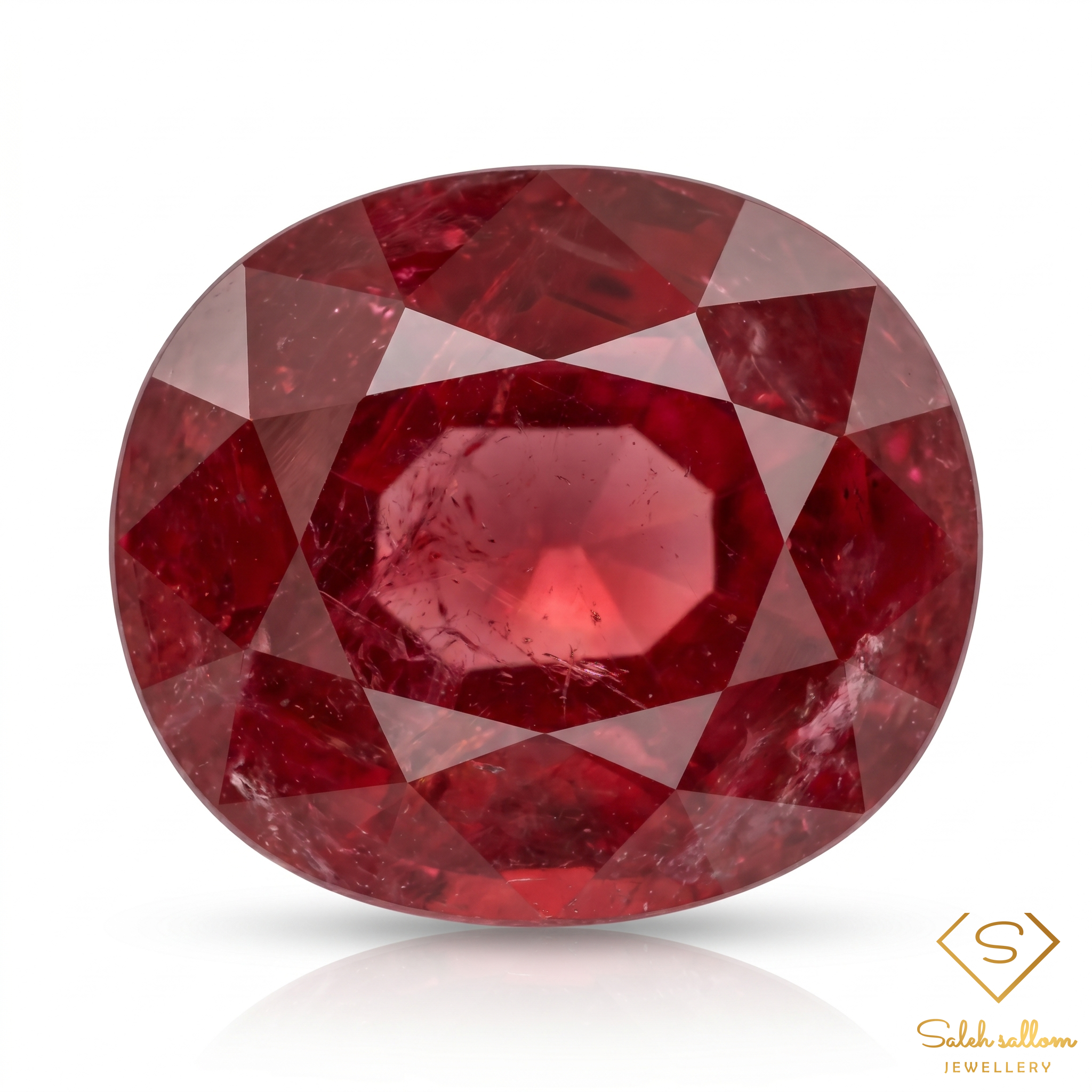 3.49 Ct Natural Ruby Loose Gemstone – Oval Cut Purplish Red Ruby for Fine Jewelry Main image