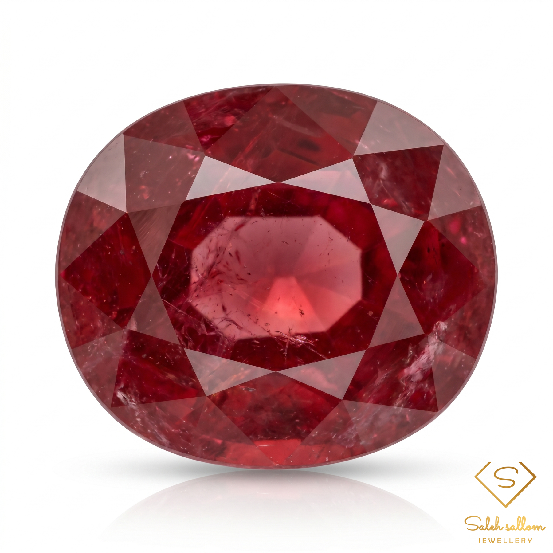 3.49 Ct Natural Ruby Loose Gemstone – Oval Cut Purplish Red Ruby for Fine Jewelry