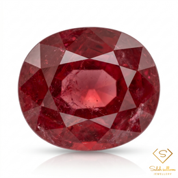 3.49 Ct Natural Ruby Loose Gemstone – Oval Cut Purplish Red Ruby for Fine Jewelry