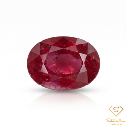1.09 Ct Natural Ruby Oval Cut Loose Gemstone – Purplish Red Ruby for Fine Jewelry