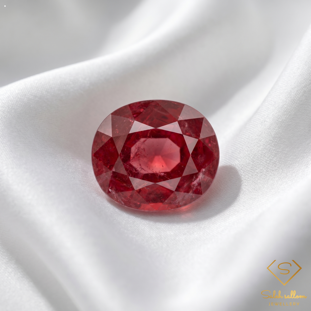 3.49 Ct Natural Ruby Loose Gemstone – Oval Cut Purplish Red Ruby for Fine Jewelry