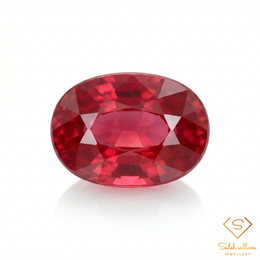 0.60 Ct Natural Ruby Oval Cut Loose Gemstone – Vivid Red Ruby for Fine Jewelry