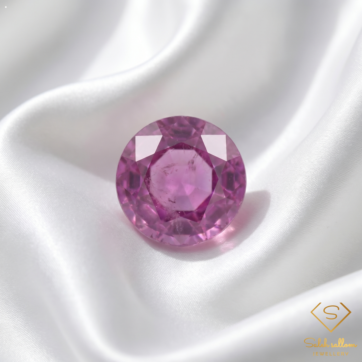 0.88 Ct Natural Pink Ruby Round Cut Loose Gemstone – Elegant Round Faceted Corundum for Fine Jewelry