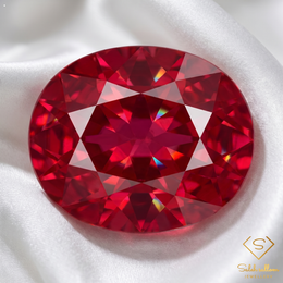 0.45 Ct Natural Heated Myanmar Ruby Oval Cut Loose Gemstone – Pinkish Red Ruby for Fine Jewelry