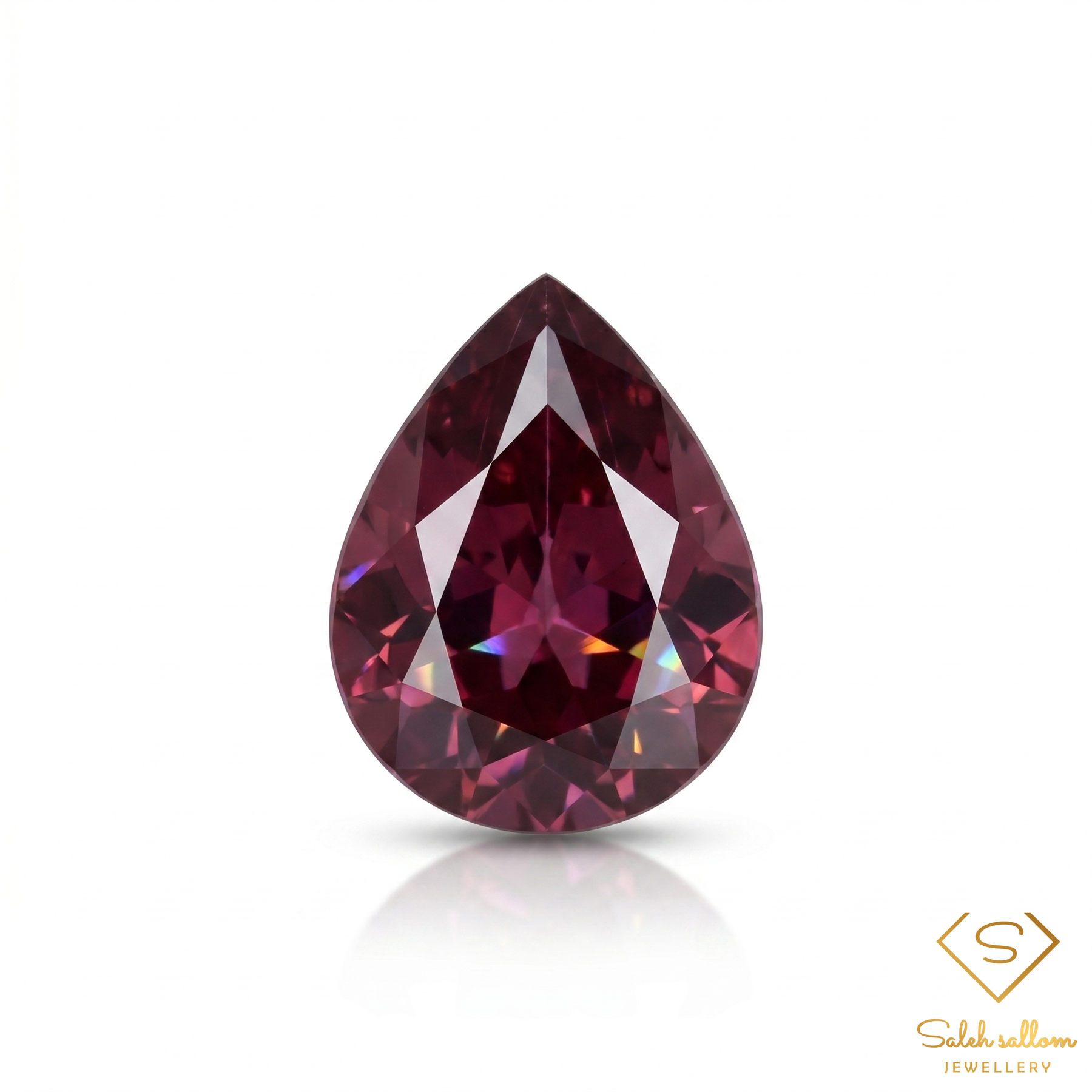 0.40 Ct Natural Unheated Madagascar Ruby Pear Cut Loose Gemstone – Purplish Red Ruby