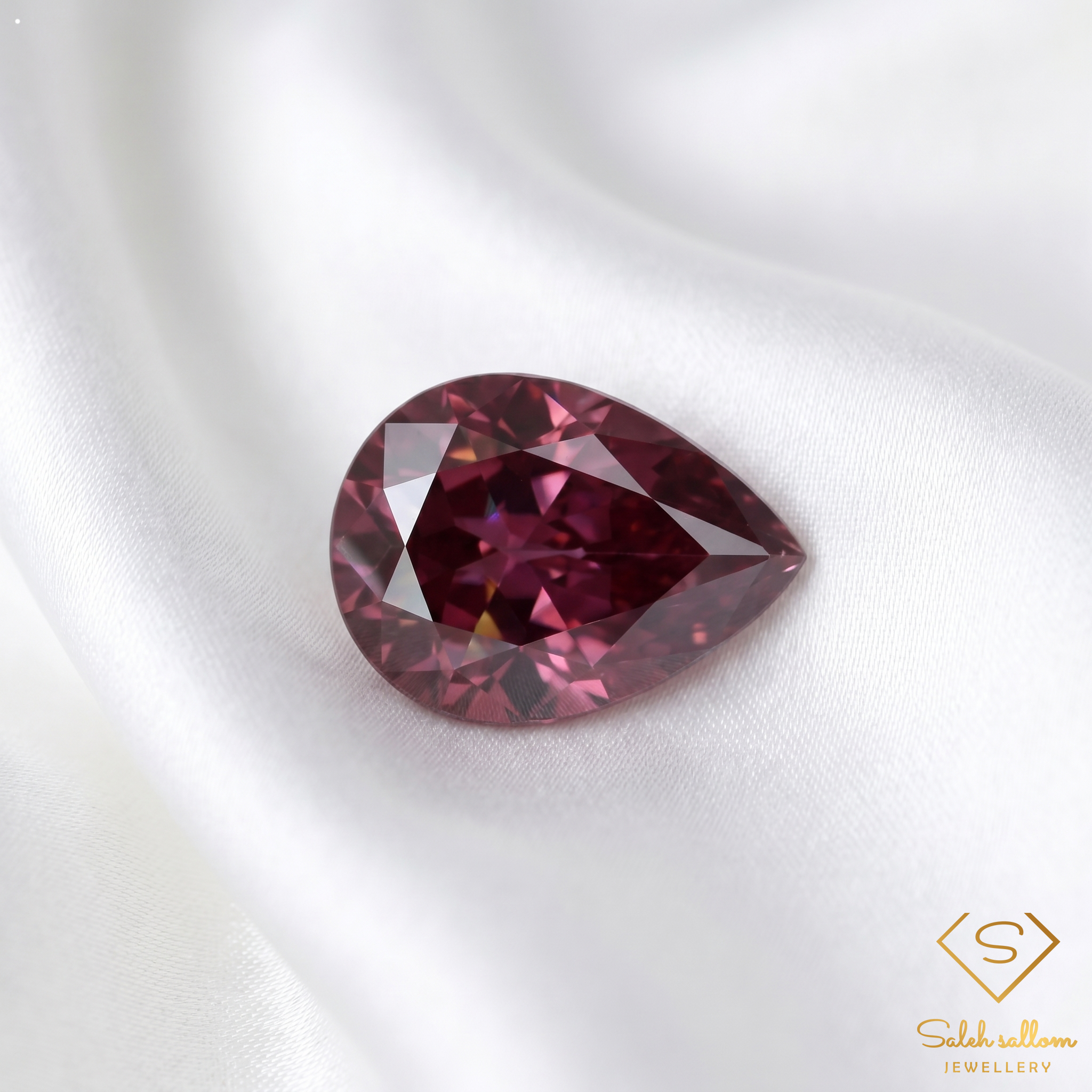 0.40 Ct Natural Unheated Madagascar Ruby Pear Cut Loose Gemstone – Purplish Red Ruby Secondary image