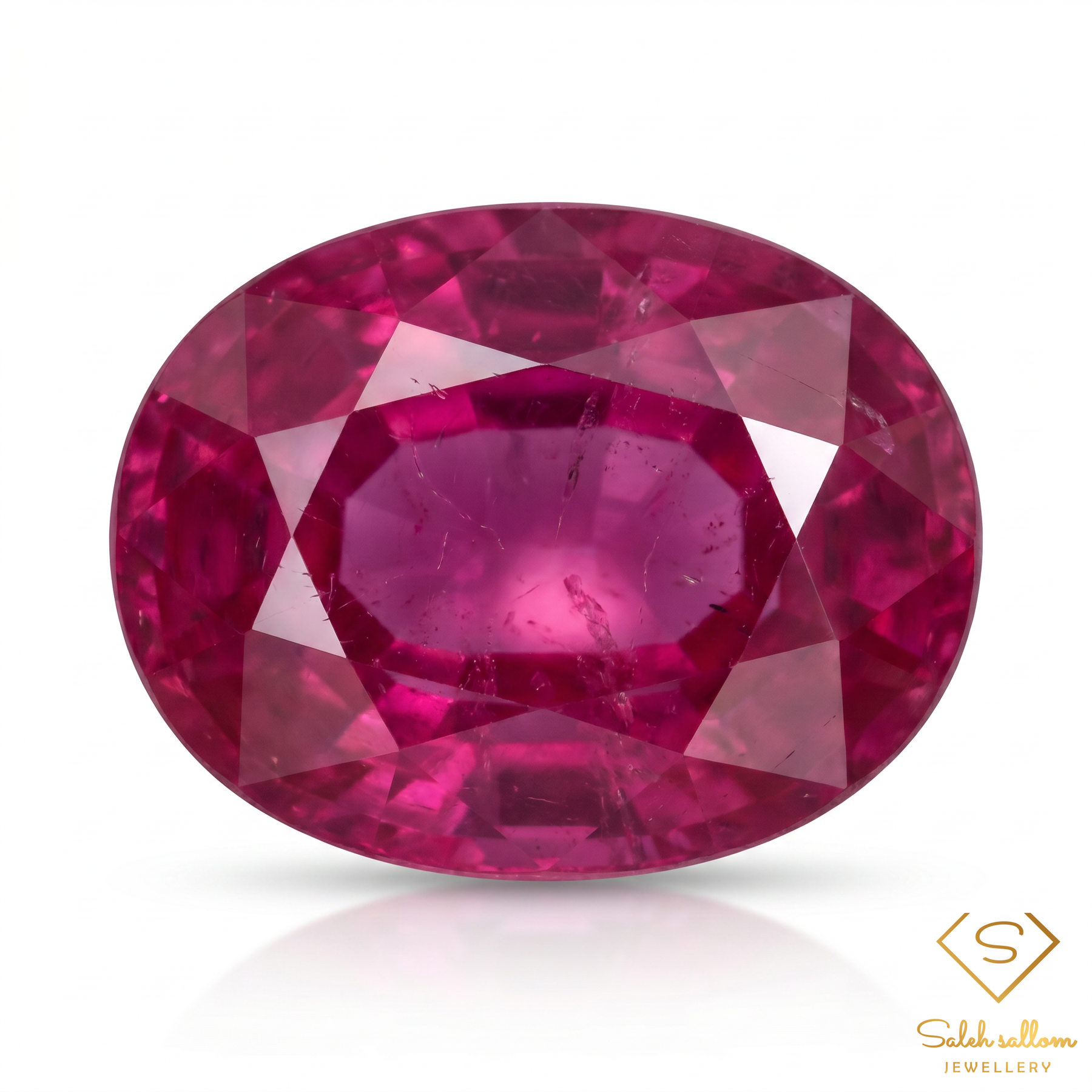 1.55 Ct Natural Ruby Oval Cut Loose Gemstone – Vibrant Purplish Pinkish Red Ruby