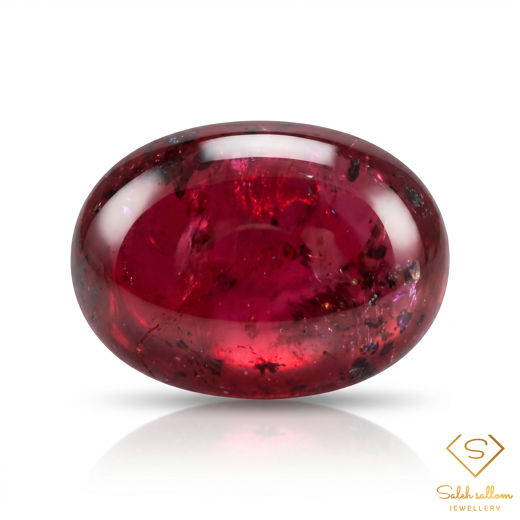 1.66 Ct Natural Ruby Cabochon Loose Gemstone – Rich Deep Red Oval Cabochon Ruby