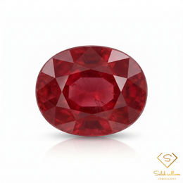1.07 Ct Natural Ruby Oval Cut Loose Gemstone – Vivid Red Ruby Faceted Gem