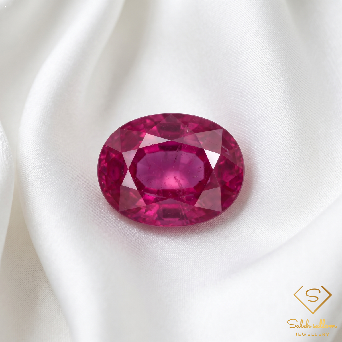 1.55 Ct Natural Ruby Oval Cut Loose Gemstone – Vibrant Purplish Pinkish Red Ruby