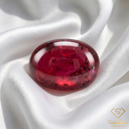 1.66 Ct Natural Ruby Cabochon Loose Gemstone – Rich Deep Red Oval Cabochon Ruby