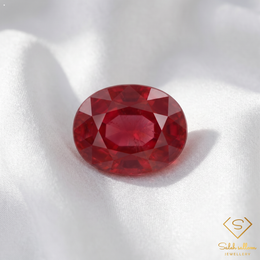 1.07 Ct Natural Ruby Oval Cut Loose Gemstone – Vivid Red Precious Ruby