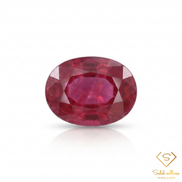 1.16 Ct Natural Unheated Tanzanian Ruby Oval Cut Loose Gemstone – Purplish Red Ruby