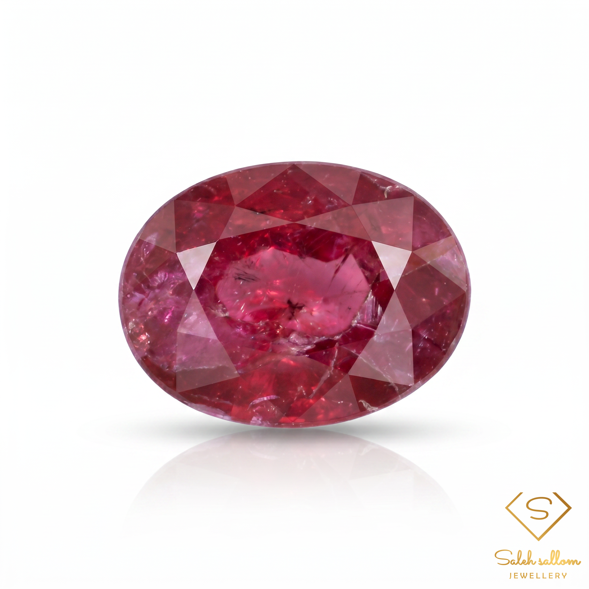 1.01 Ct Natural Unheated Madagascar Ruby Oval Cut Loose Gemstone – Purplish Red Ruby Main image