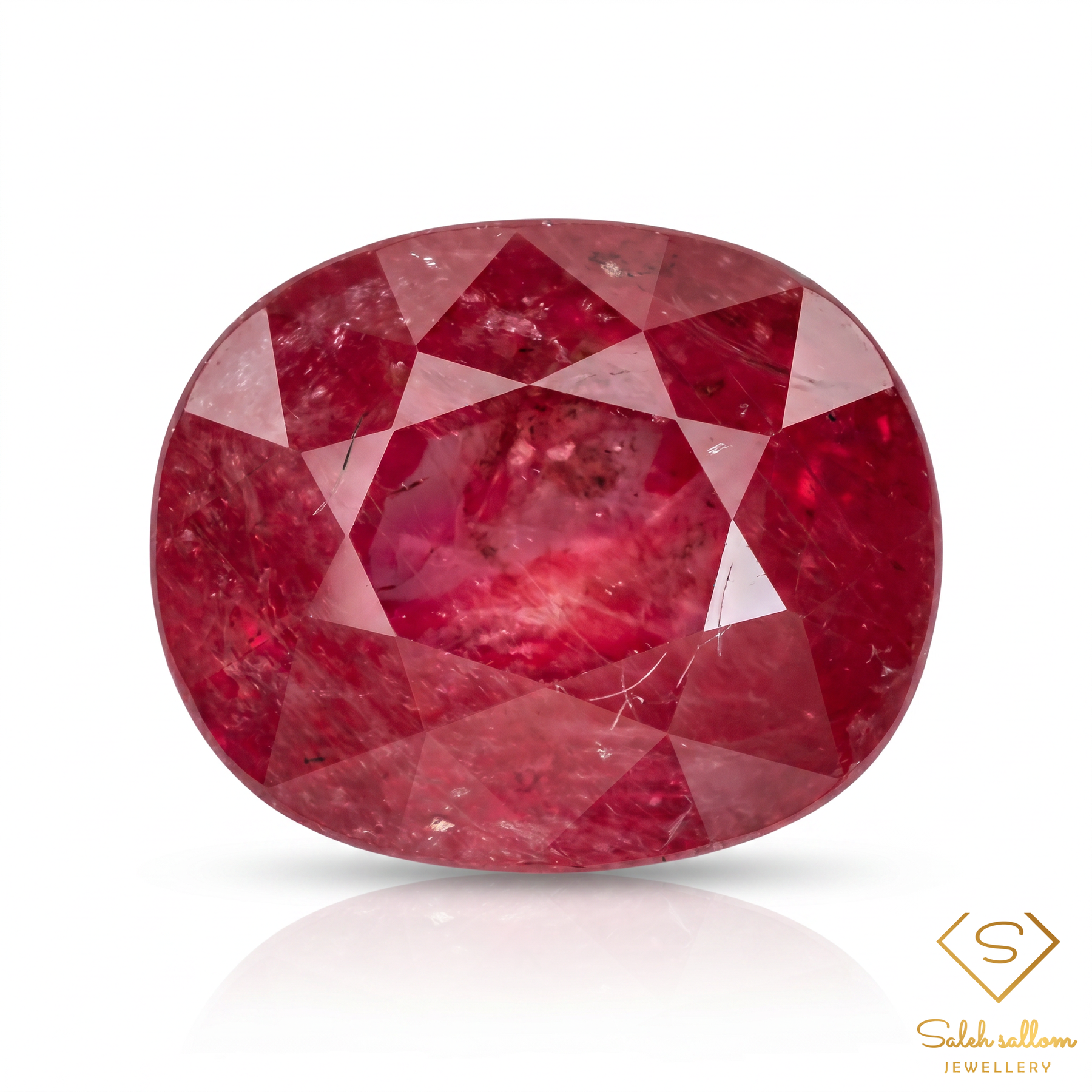 2.08 Ct Natural Red Ruby Cushion Cut Loose Gemstone – Heated Mozambique Ruby