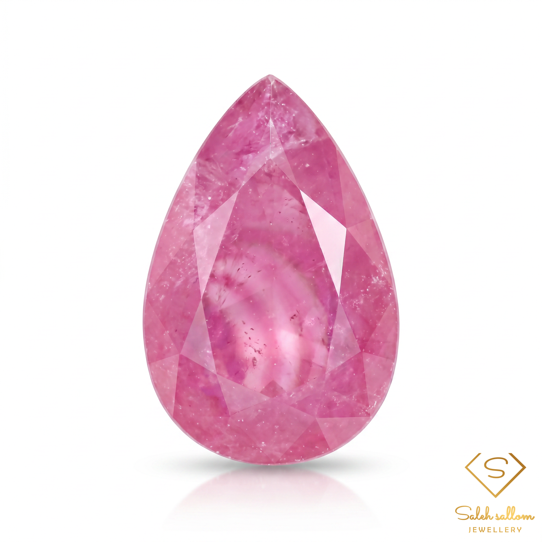 1.10 Ct Natural Pink Ruby Pear Cut Loose Gemstone