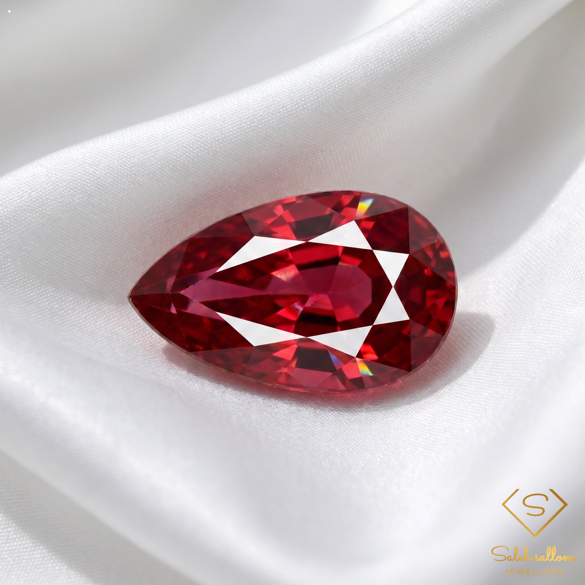 GFCO Certified 1.16 Ct Natural Pinkish Red Ruby Pear Cut | Unheated Burma (Myanmar) Ruby