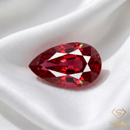 GFCO Certified 1.16 Ct Natural Pinkish Red Ruby Pear Cut | Unheated Burma (Myanmar) Ruby