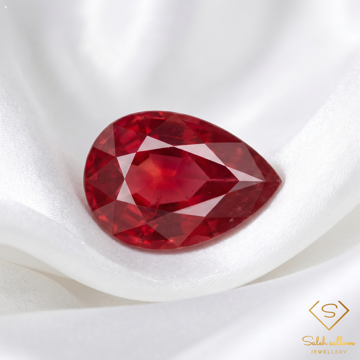 1.45 Ct Natural Purplish Red Ruby Pear Cut Loose Gemstone | Mozambique Ruby