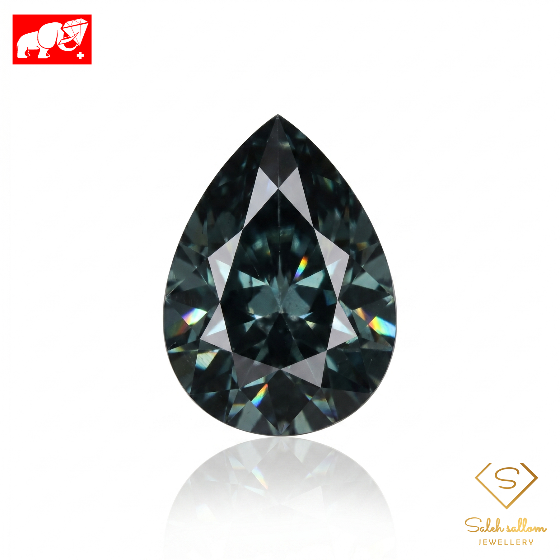 2.38 Ct Natural Grey Spinel | No Heat | Pear Cut Grey Spinel | GFCO Certified