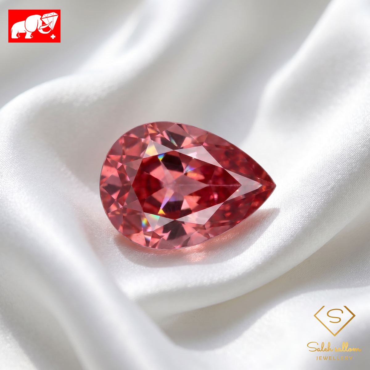 10.04 Ct Natural Pink Tourmaline | Pear Cut | GFCO Certified Pink Tourmaline-Saleh Sallom