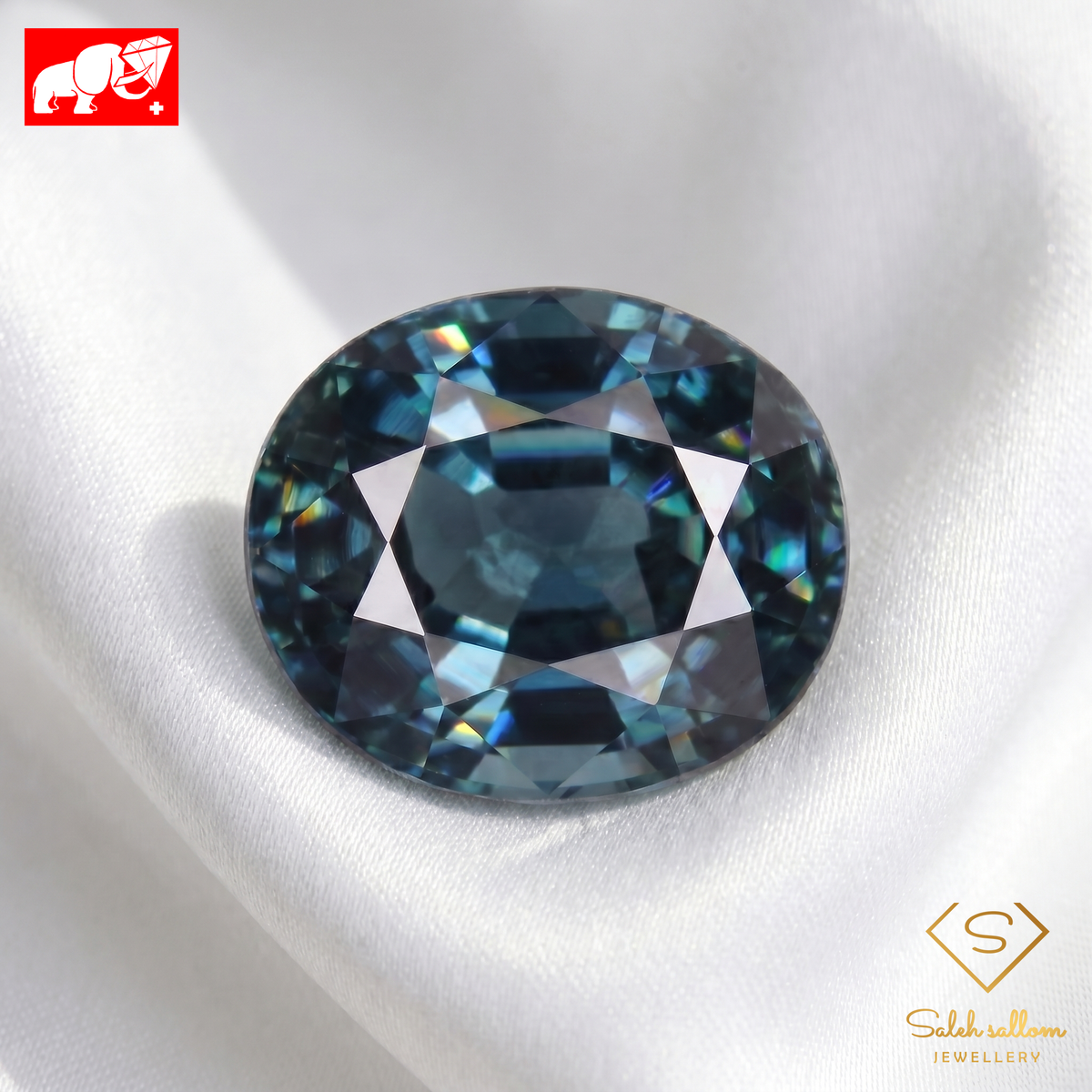 1.08 Ct Natural Royal Blue Sapphire | Heated | Oval Cut Sapphire | GFCO Certified-Saleh Sallom