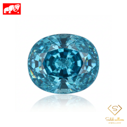 8.48 Ct Natural Blue Zircon | Oval Mixed Cut | GLC Certified Blue Zircon