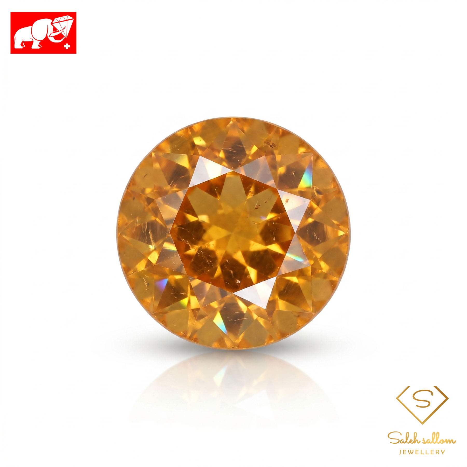 1.45 Ct Natural Orange Tourmaline | Vivid Orange Round Cut | Rare Collector Gemstone