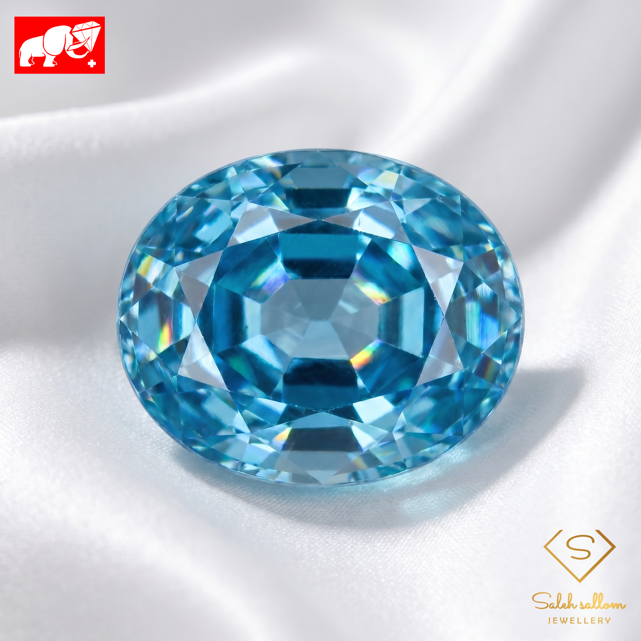 5.10 Ct Natural Blue Zircon | Vibrant Blue Oval Cut | Certified Collector Gemstone Secondary image