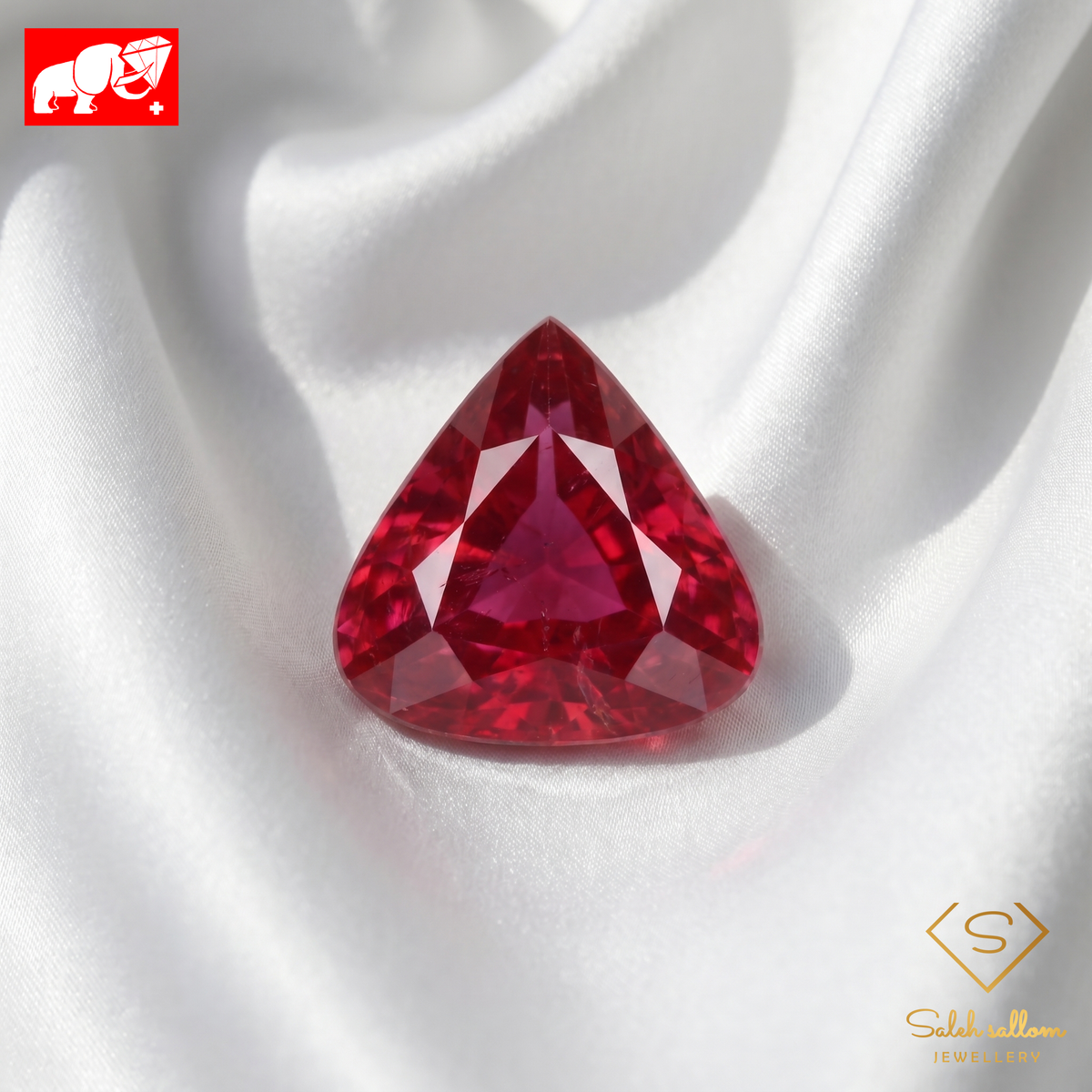 1.86 Ct Natural Ruby | Unheated Pear Cut Ruby | No Heat Certified Corundum-Saleh Sallom