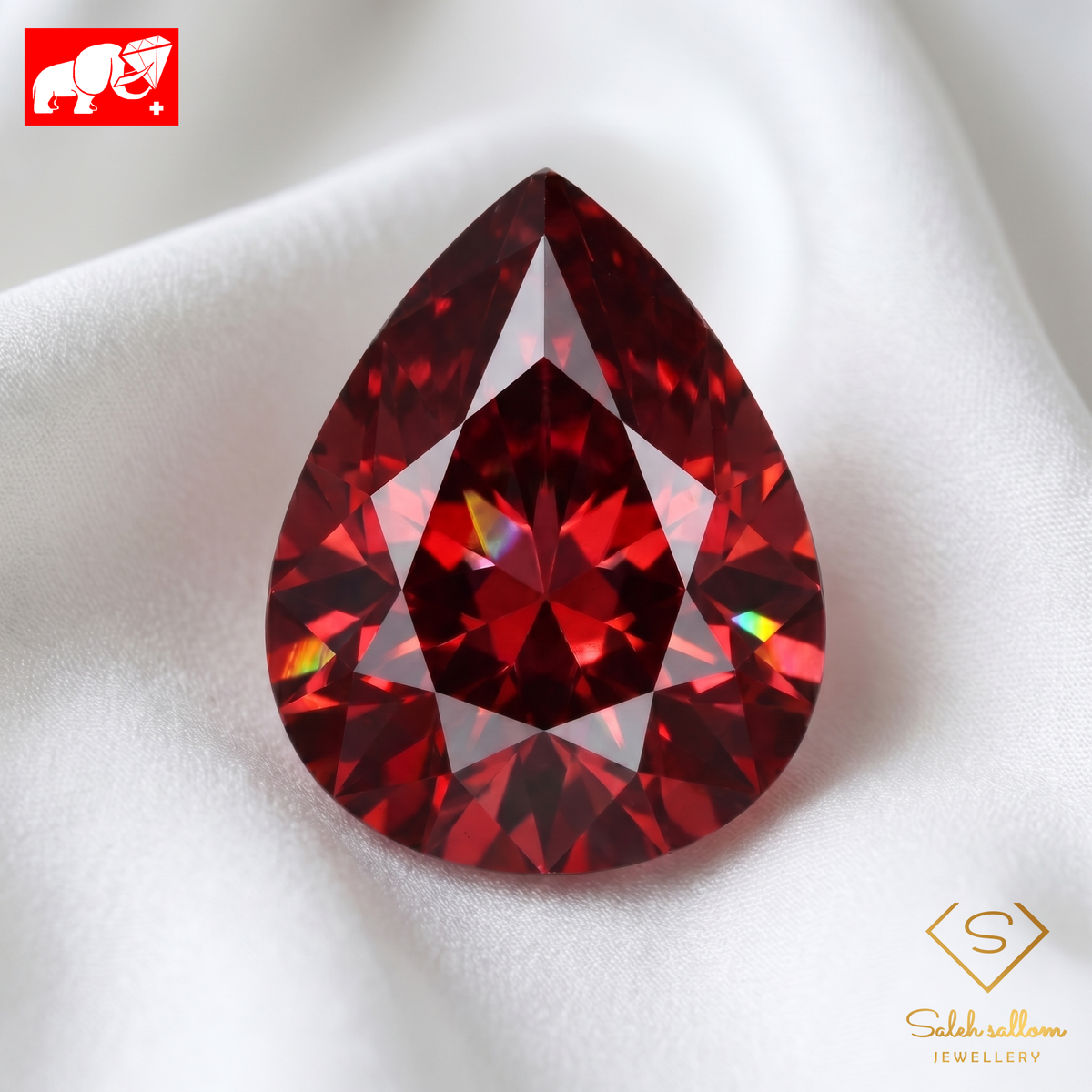 5.45 Ct Natural Pink Zircon | Pear Cut Zircon | Vibrant Pink Collector Gemstone-Saleh Sallom
