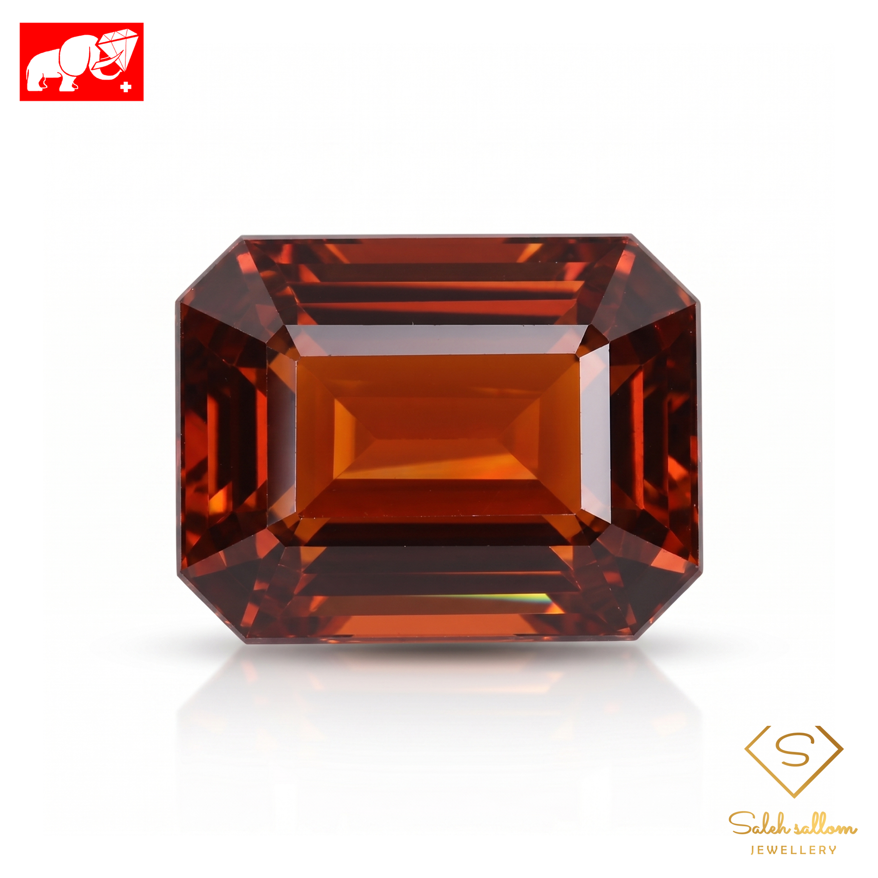 2.20 Ct Natural Almandine-Spessartine Garnet | Emerald Cut Garnet | Rich Orange-Red Garnet