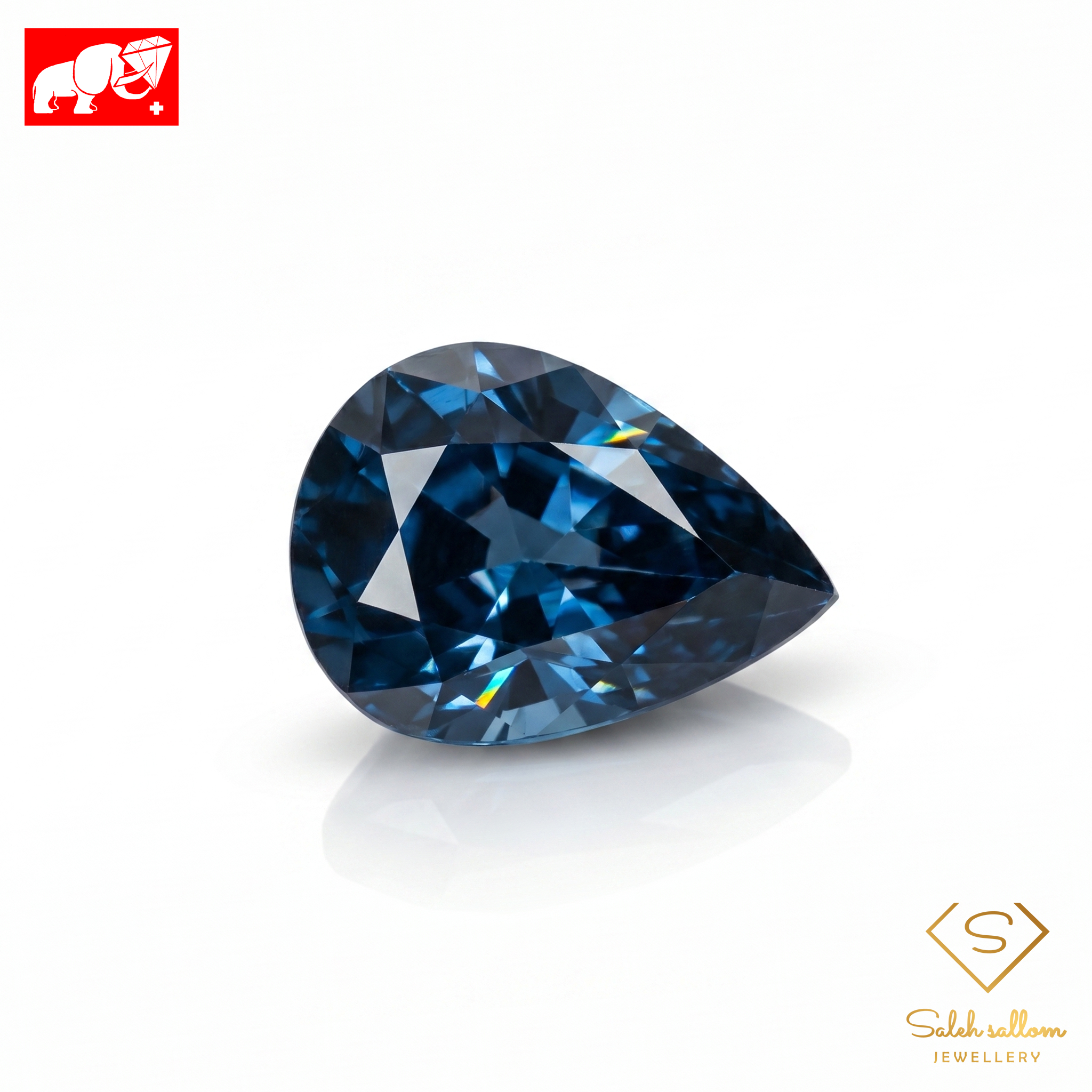 1.13 Ct Natural Blue Cobalt Spinel | No Heat | Vivid Blue Pear Cut Spinel Main image