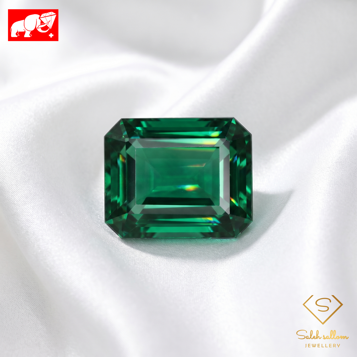3.03 Ct Natural Green Tourmaline | Emerald-Cut Green Tourmaline | Elegant Octagon Step Cut Gemstone-Saleh Sallom