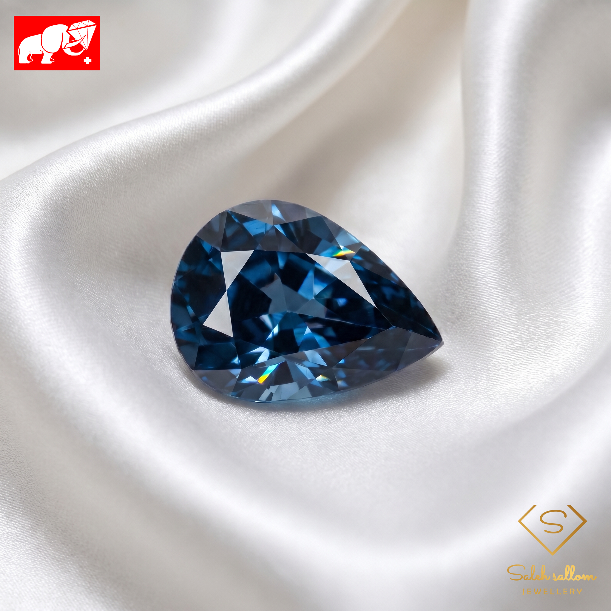1.13 Ct Natural Blue Cobalt Spinel | No Heat | Vivid Blue Pear Cut Spinel Secondary image