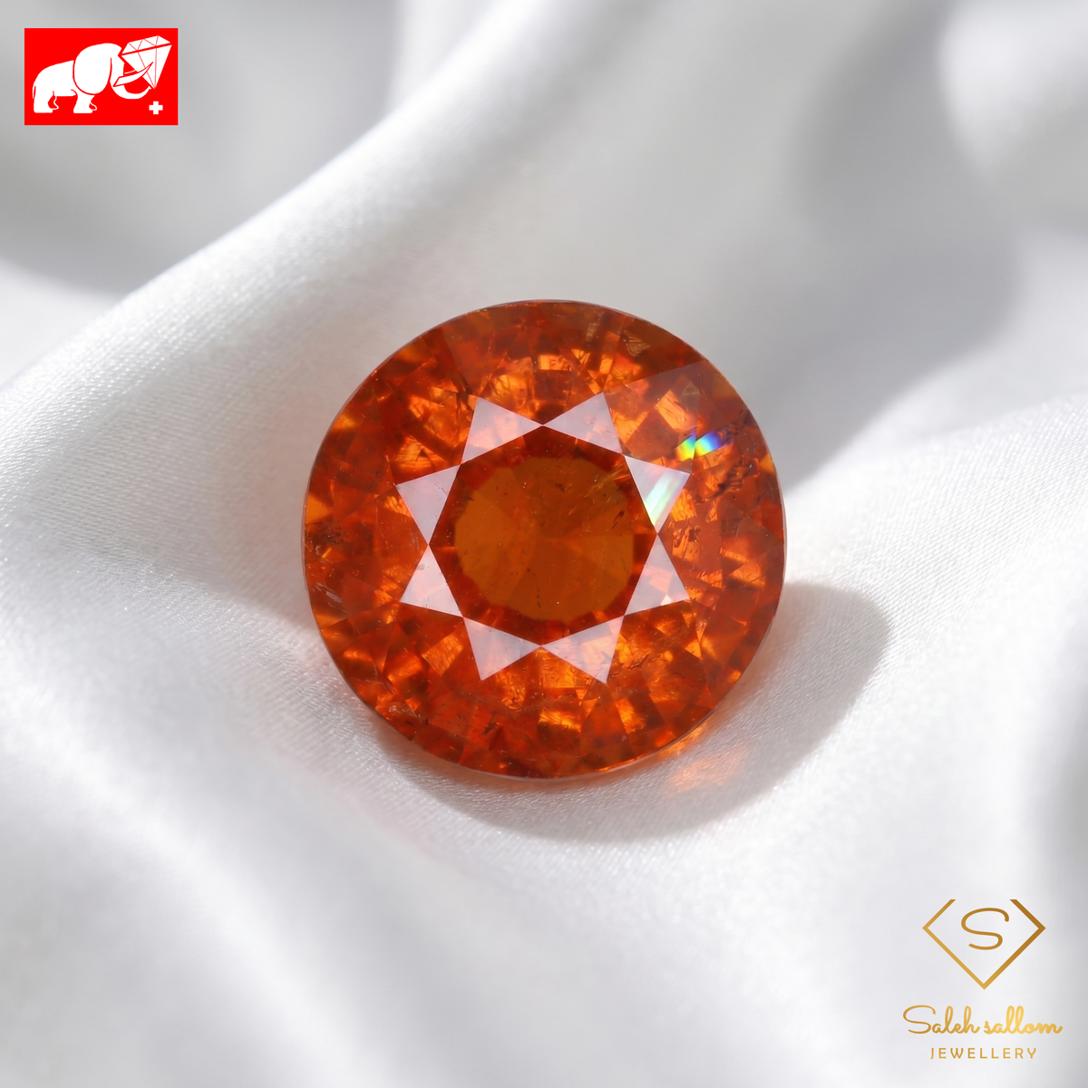 3.01 Ct Natural Spessartite Garnet | Fanta Orange | Untreated Oval Cut Garnet-Saleh Sallom