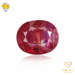 1.96 Ct Natural Unheated Ruby | Purple-Red Oval Cut | Collector Grade Corundum Gemstone