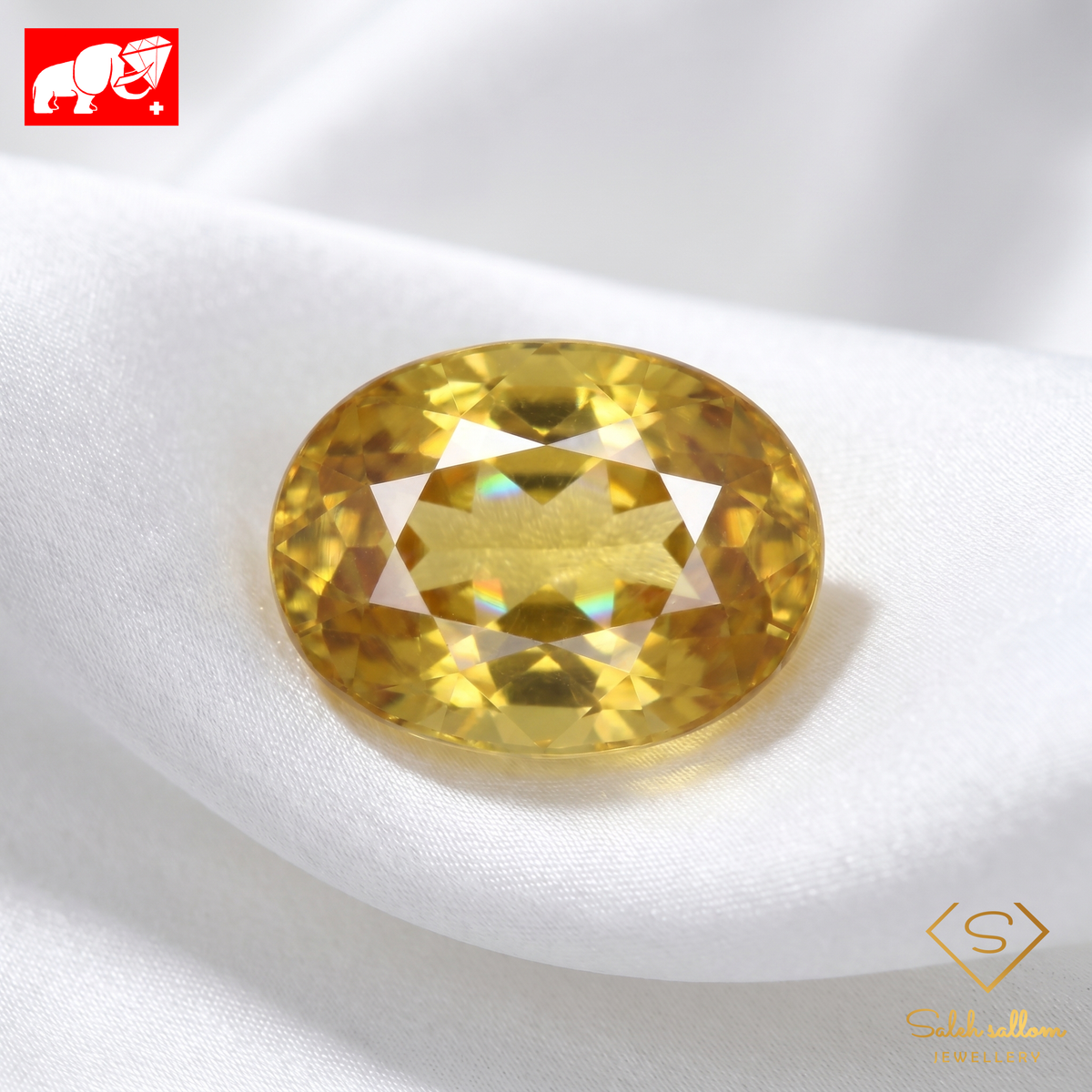 2.35 Ct Natural Yellow-Green Sphene | Neon Yellow-Green | Untreated Cushion Cut Titanite-Saleh Sallom