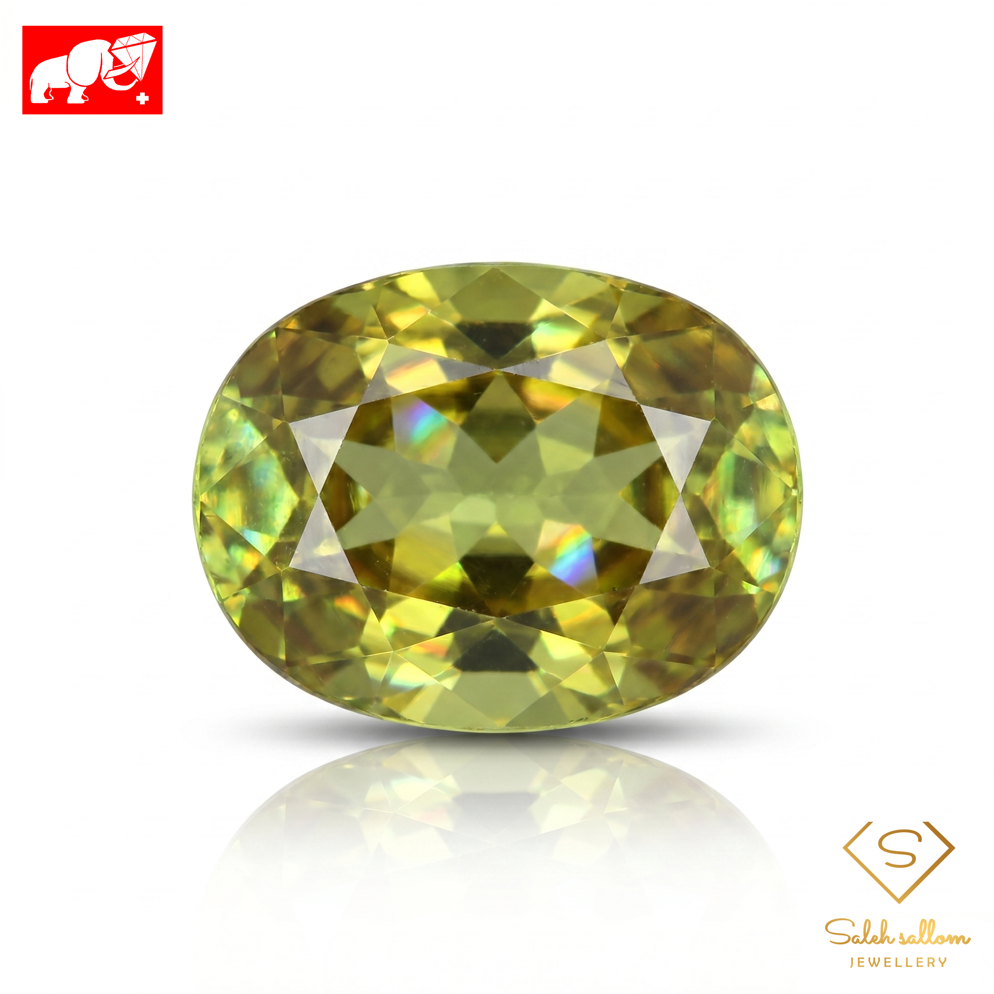 2.17 Ct Natural Yellow Sphene | Golden Yellow Oval Cut | Untreated Collector Gemstone Main image