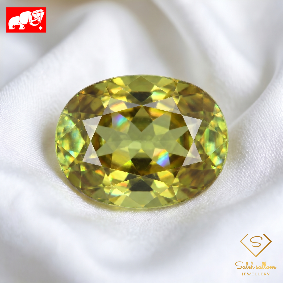 2.17 Ct Natural Yellow Sphene | Golden Yellow Oval Cut | Untreated Collector Gemstone-Saleh Sallom