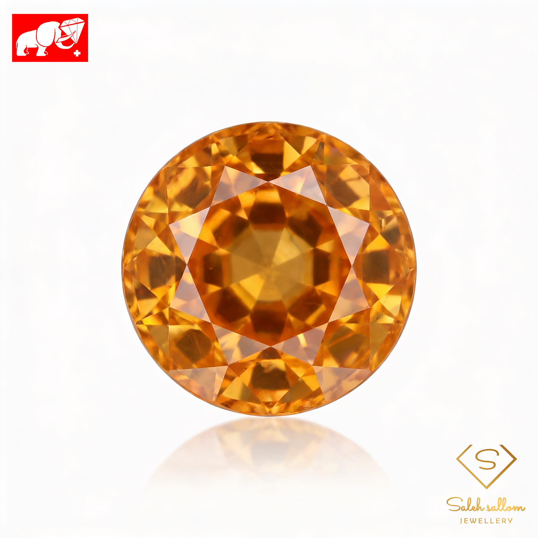 0.99 Ct Natural Spessartite Garnet | Fanta Orange Round Cut | Untreated Collector Gemstone Main image