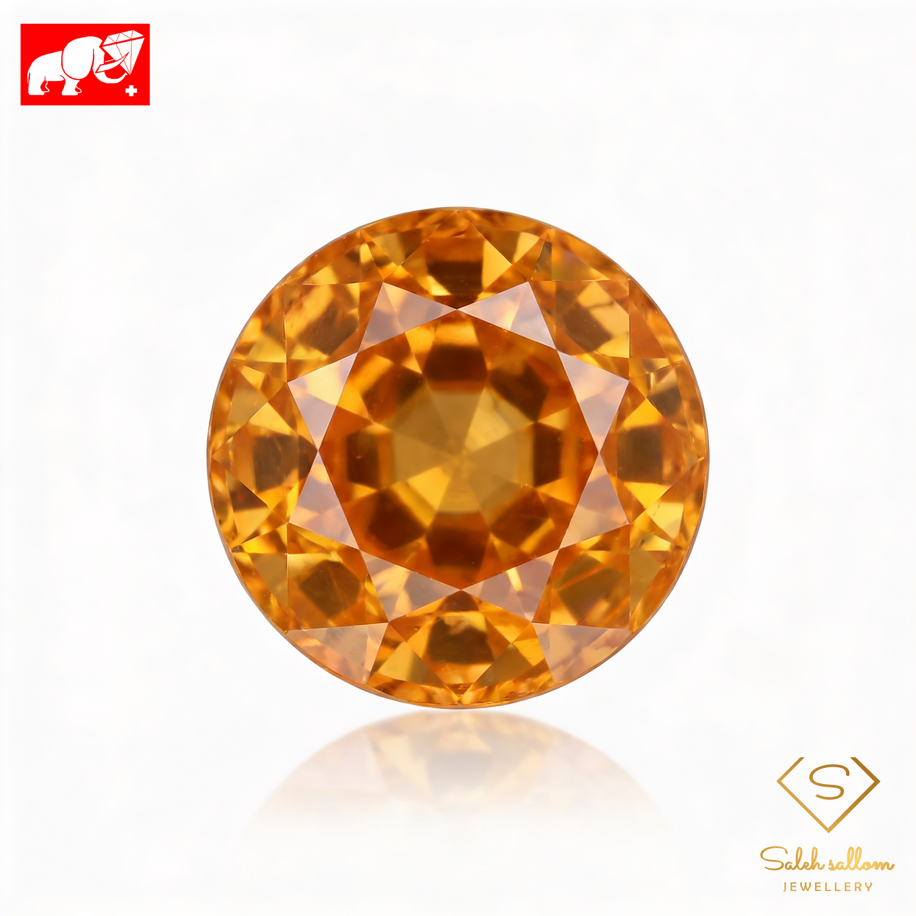 0.99 Ct Natural Spessartite Garnet | Fanta Orange Round Cut | Untreated Collector Gemstone